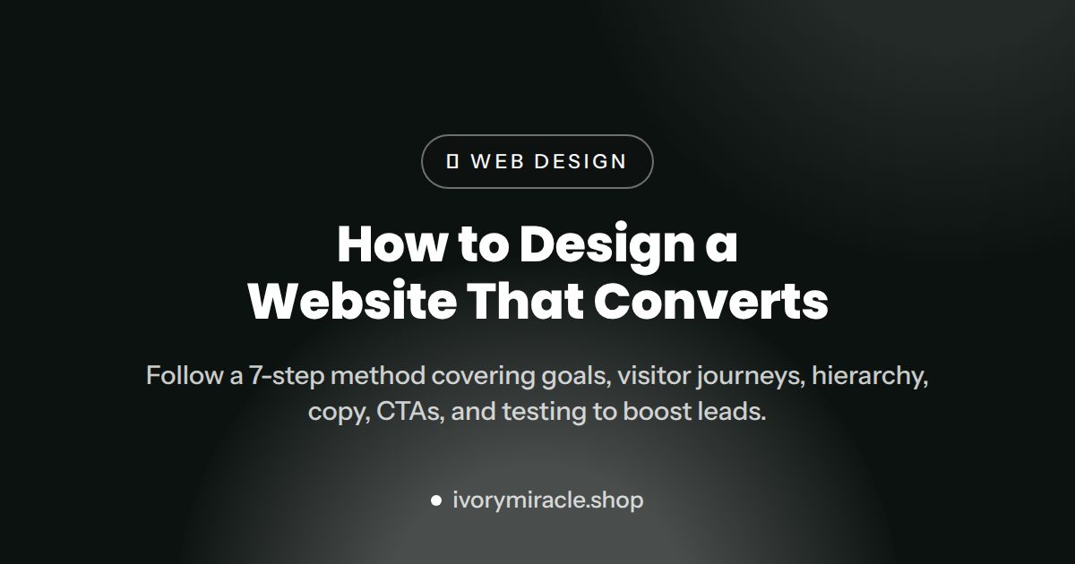 How to Design a Website That Converts (2026 Guide) — how to create an interactive website