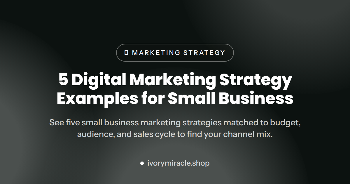 5 Digital Marketing Strategy Examples for Small Business — project description examples